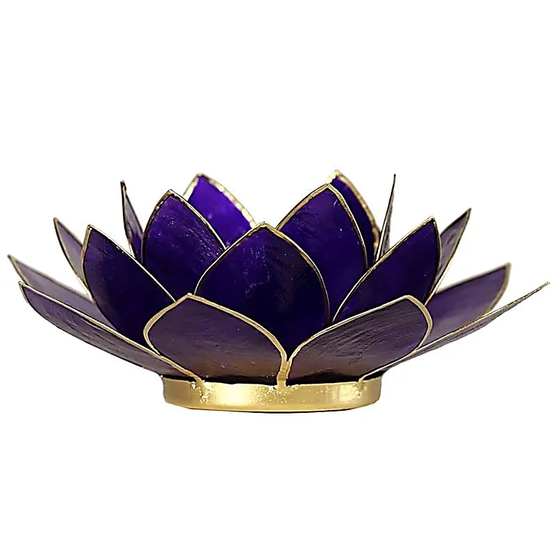 Lotus-Teelichthalter Violett