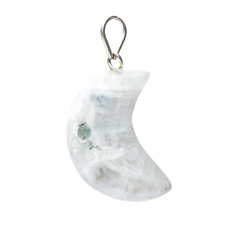Gemstone moon pendant &