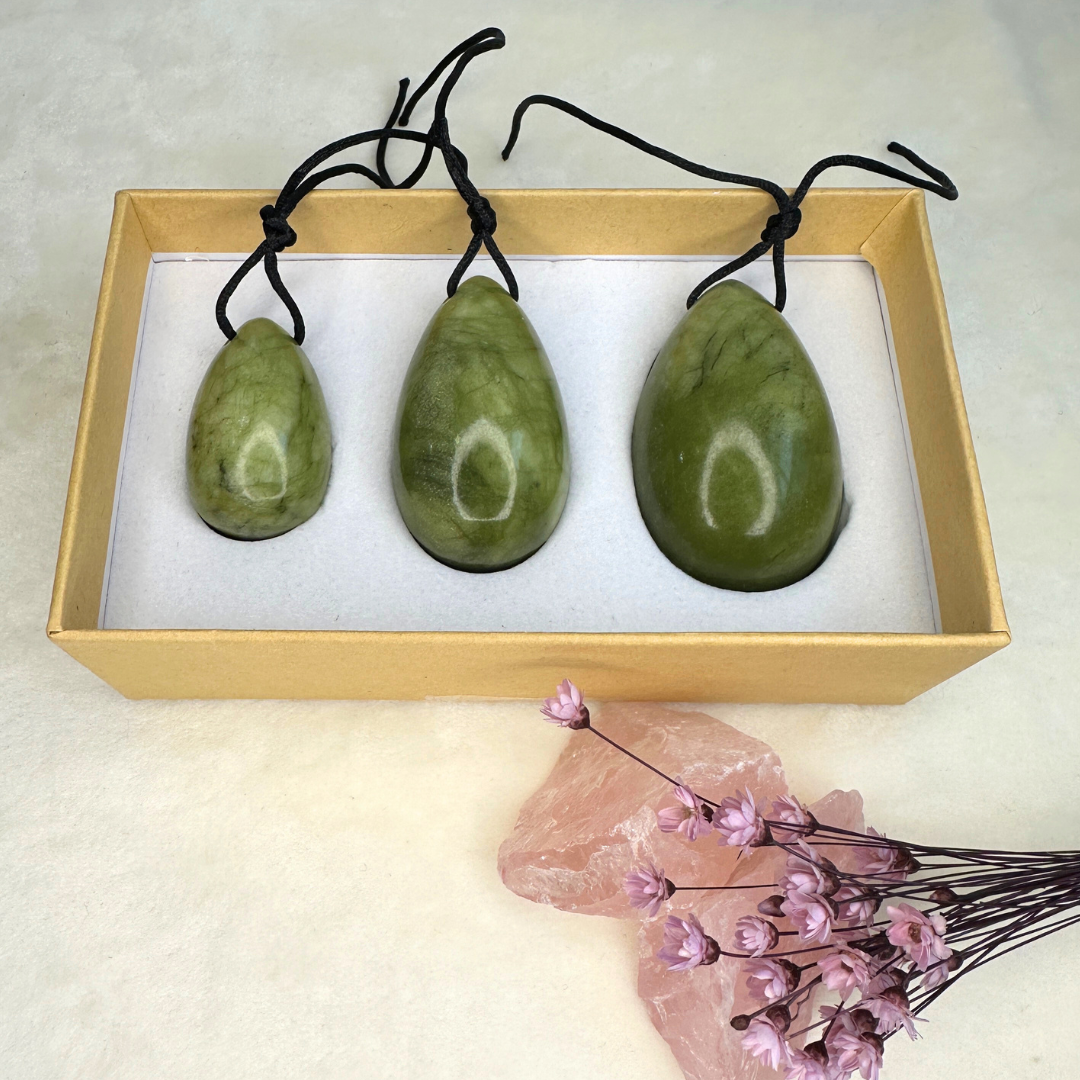Yoni egg green Jade set