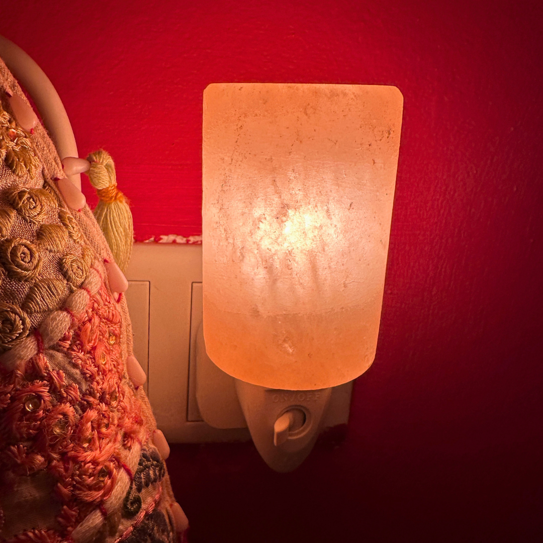 Night light salt stone cylinder