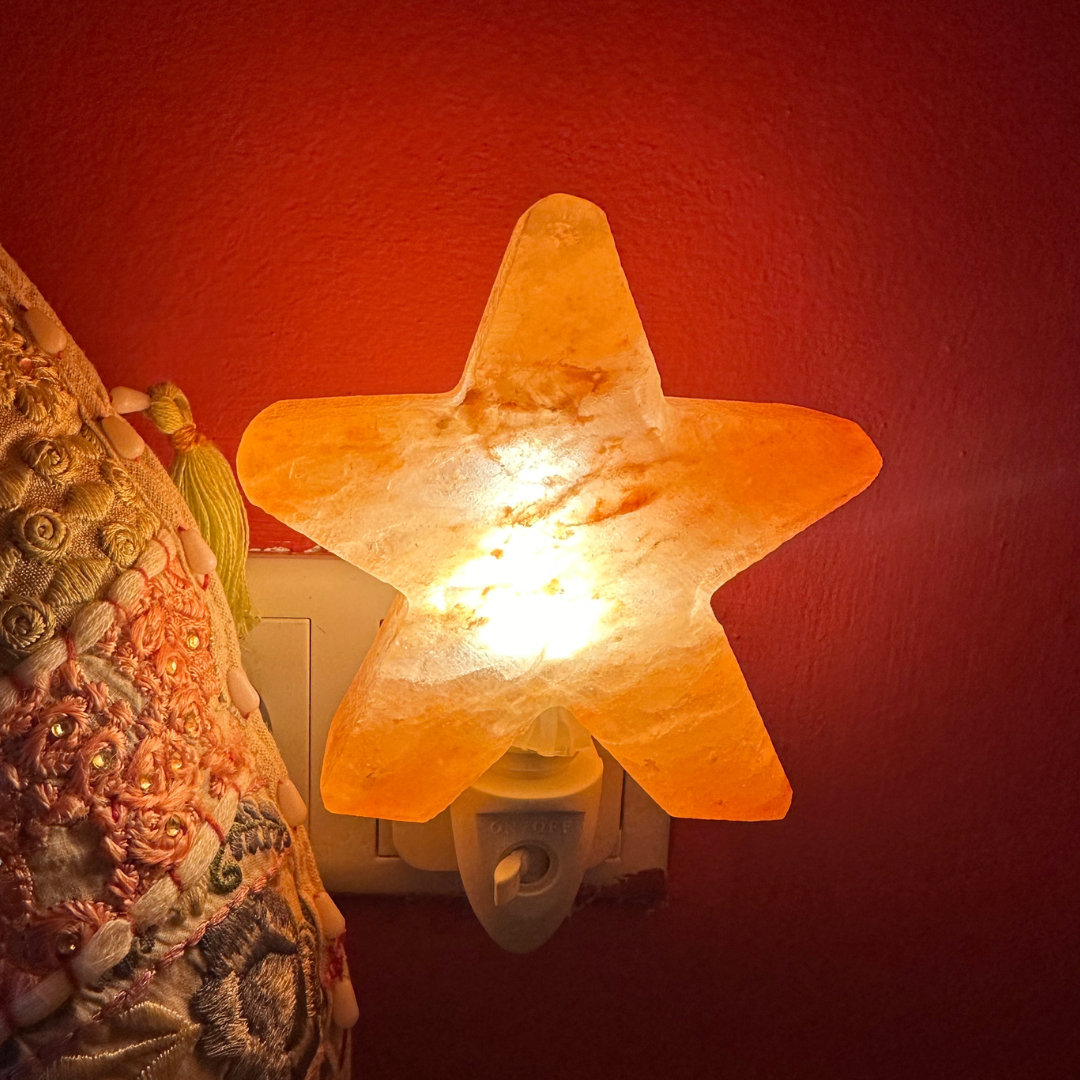 Night light salt stone star