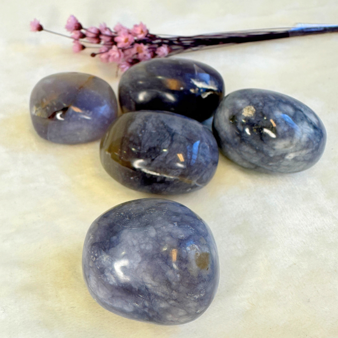 Lila Chalcedon-Taschenstein
