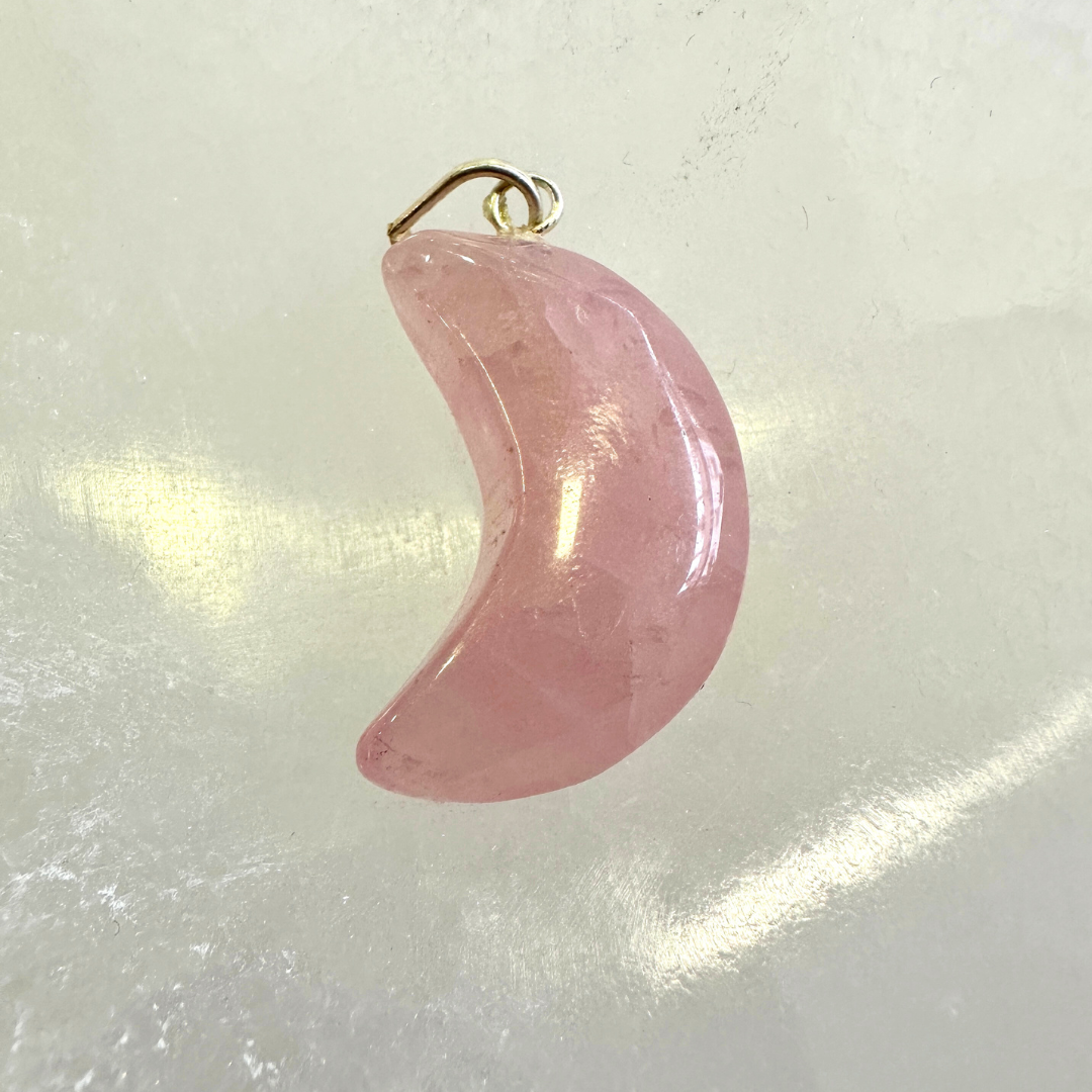 Gemstone moon pendant &
