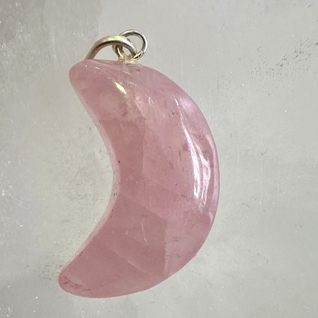 Gemstone moon pendant &