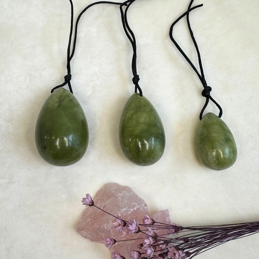 Yoni egg green Jade set