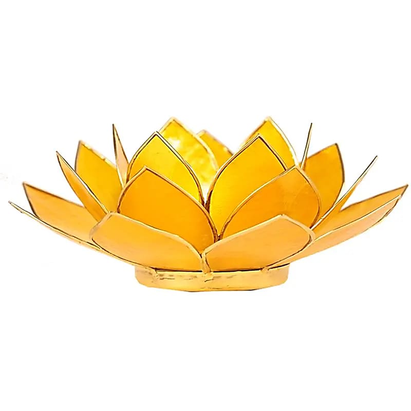 Lotus tealight holder Yellow