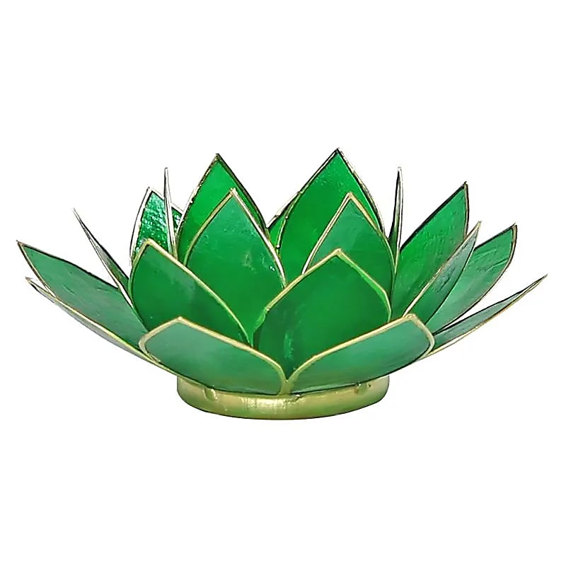 Lotus tealight holder Green