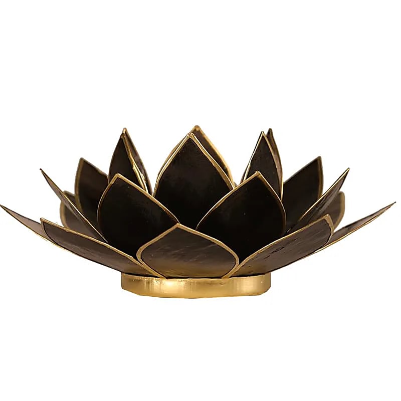 Lotus tealight holder Black