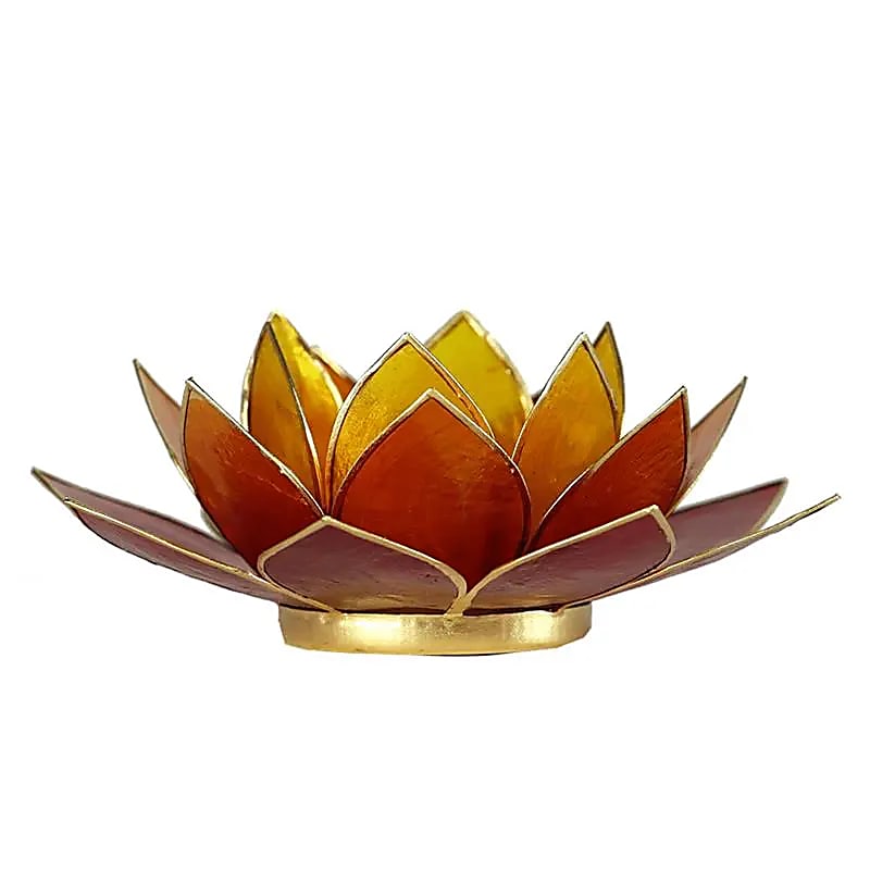 Lotus tealight holder 3-colored Orange