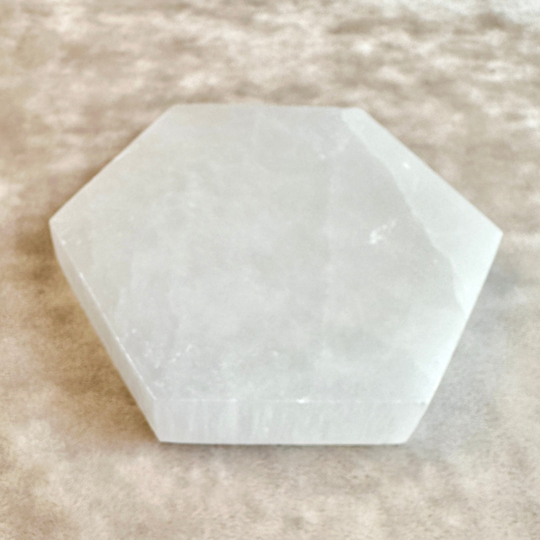 Selenite charging disc hexagon