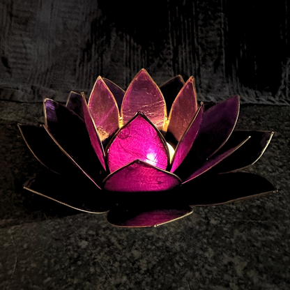 Lotus tealight holder Violet