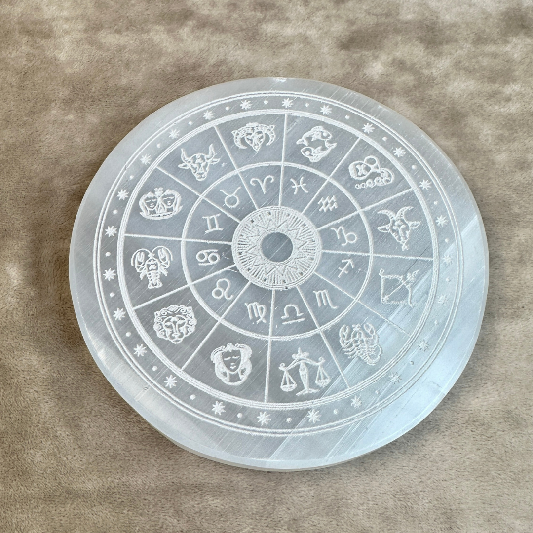 Selenite charging disc Zodiac