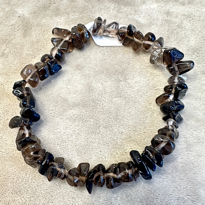 Smoky quartz split bracelet