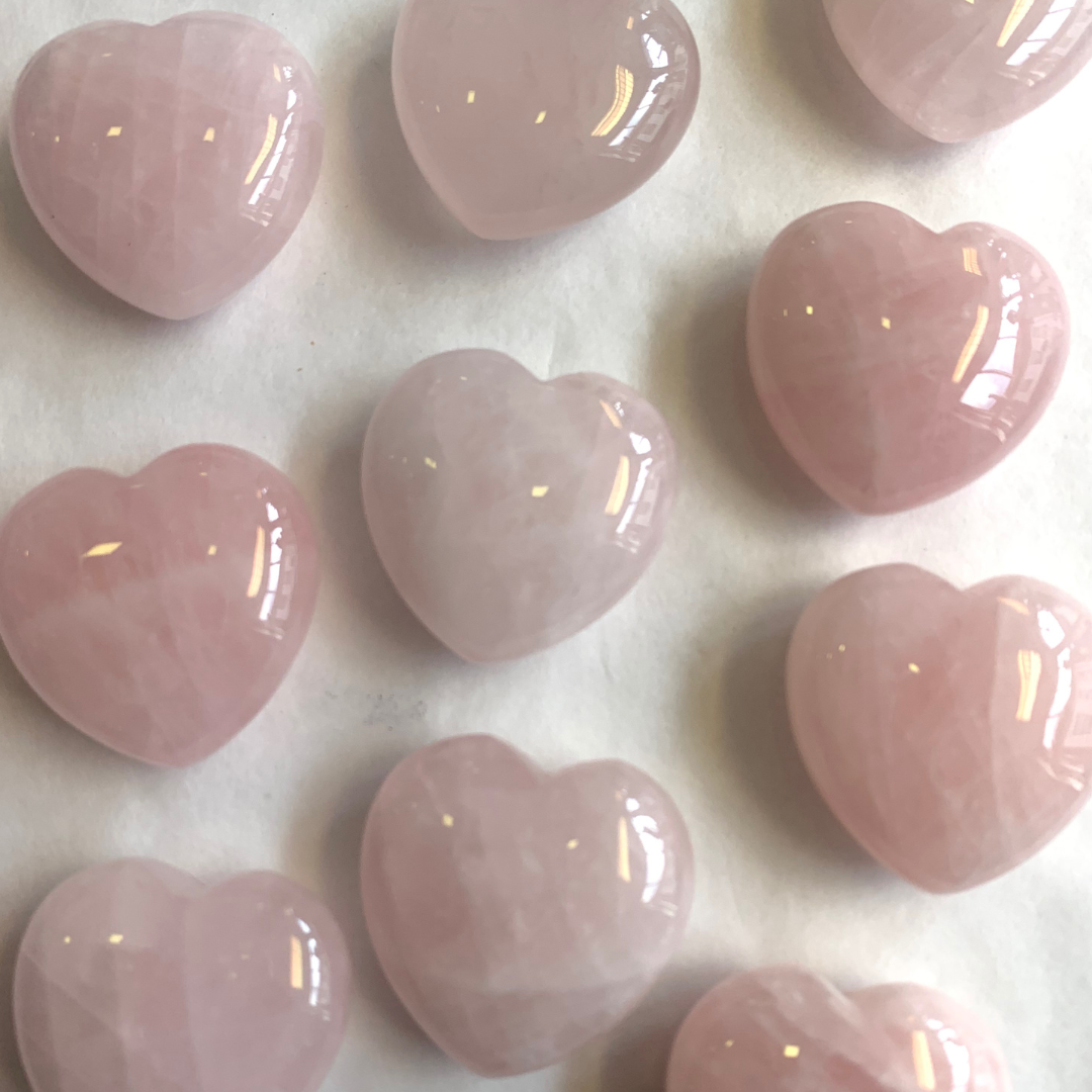 Rose quartz heart