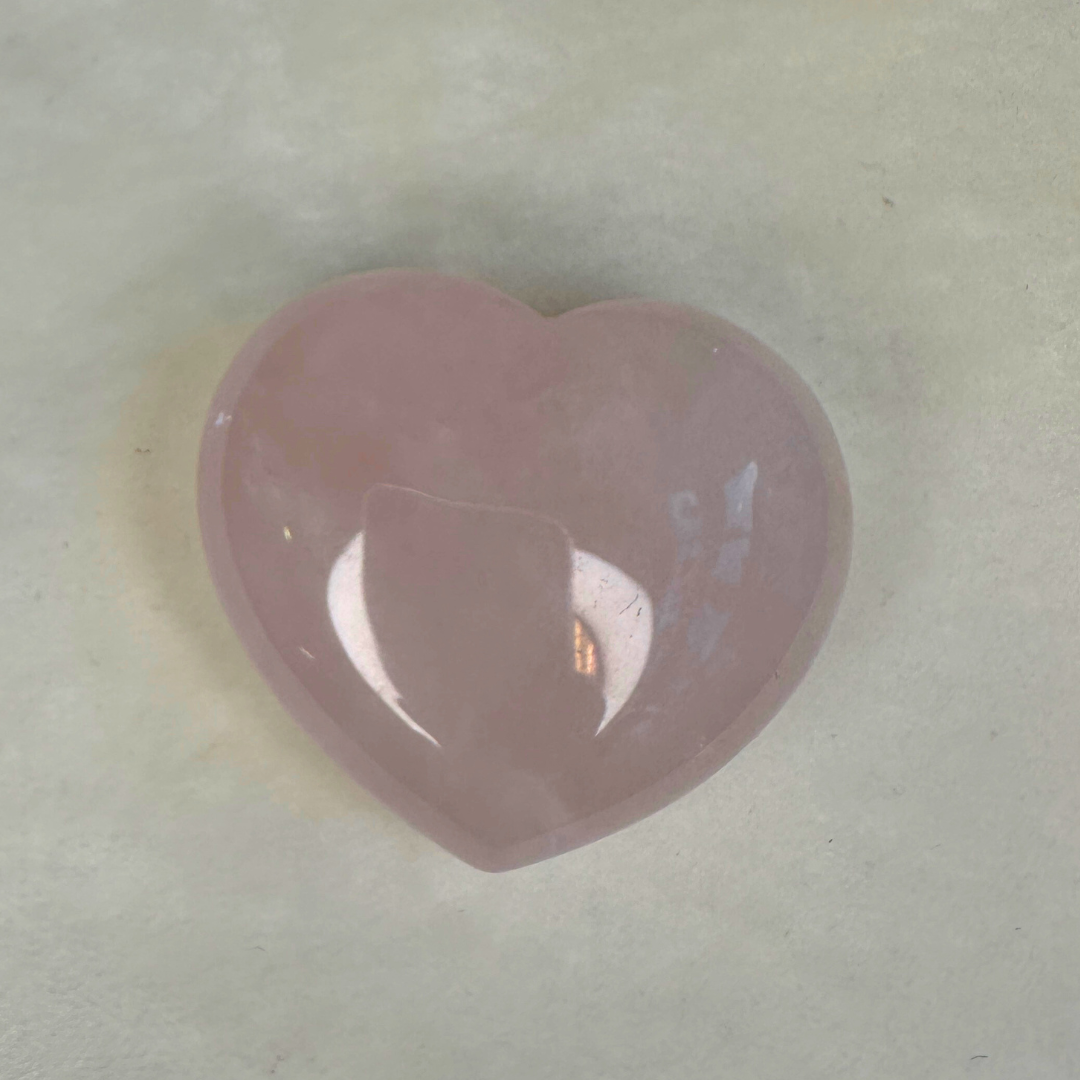 Rose quartz heart