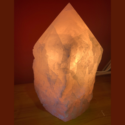 Rose quartz lamp