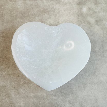 Selenite shell heart