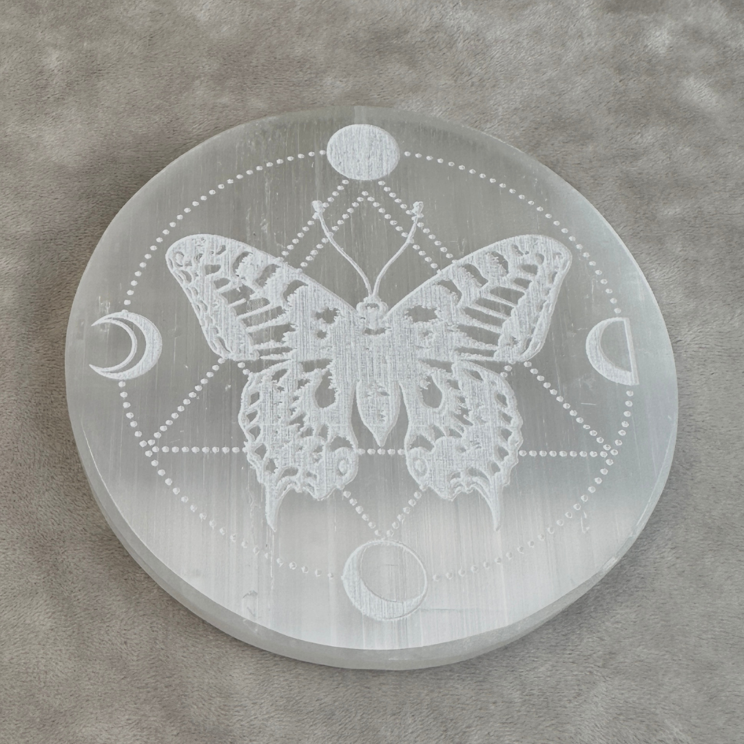 Selenite charging disc butterfly