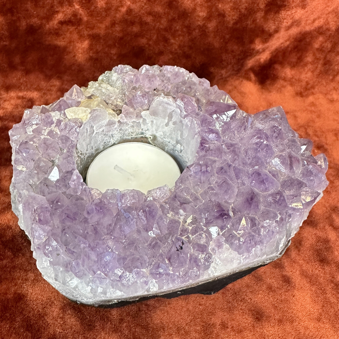 Amethyst-Teelichthalter