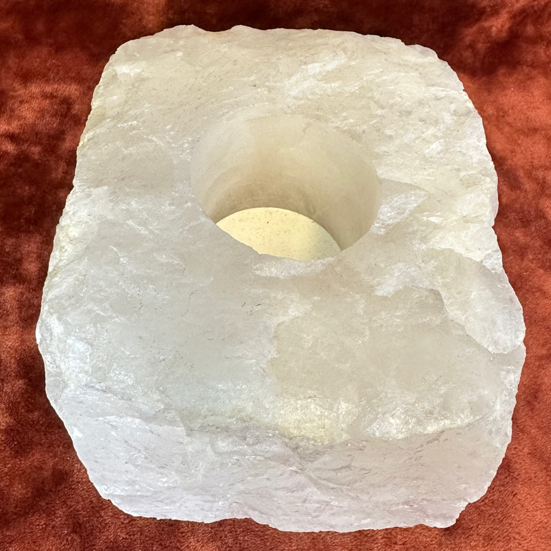 Rock crystal tealight holder